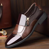 kamames kamames Shoes Factory 7529 Embroidered Leather Shoes Men's Business Leather Shoes Pointed Kit Zip Men's Shoes