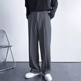 kamames Classic Solid Color Trousers Feel All Kinds Of Men's Casual Pants Live Pleated Spring And Autumn Loose Trousers Korean Version Business