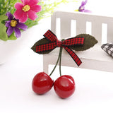 kamames Hot Sell Retro Vintage 50s 60s Women Cherry Bow Hair Clip Hairpins For Pinup Girls Vintage Party Vaction Hair Accessories