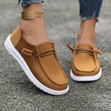 kamames 2024 New Large-Size Casual Single Shoes For Women With Flat Soles And Low-Top Love Shoes