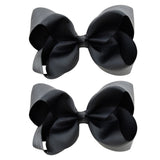 2Pcs/lot 4'' Cute Solid Grosgrain Ribbon Bowknot Hair Clips For Girls Handmade Hairpins Barrettes Headwear Kids Hair Accessories