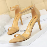 BIGTREE Shoes Super High Heels Suede Women Heels Open Toe Woman Pumps Sexy Party Shoes Stiletto Heels Summer Women Sandals 2022