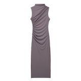 kamames New Pleated Trim Sleeveless Flute Dress 3152200