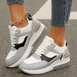 kamames Women's Sports Casual Shoes New Fashion Slope Heels Thick Soles Leisure Sports Women's Single Shoes 43 Large Spot