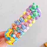 10PCS/Set New Girls Cute Cartoon Nylon Elastic Hair Bands Children Ponytail Holder Rubber Bands Scrunchie Kids Hair Accessories