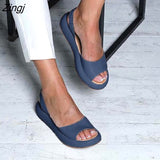 kamames Women Sandals Flops Fashion Rome Slip-On Breathable Non-slip Shoes Woman Slides Solid Casual Female 2023 Dropshipping