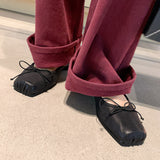 kamames kamames Upgrade ~ Bow Tie Pig Nose Shoes Female Autumn 2024 New Full Skin Ballet