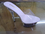 kamames kamames Summer Fashion New Fashion Transparent Waterproof Platform Thin Heel Pointed Ultra High Heel Women's Casual Fashion Single Shoes