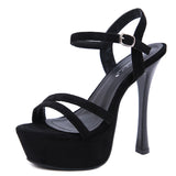 kamames kamames Nightclub Hate Sky High Women's Shoes 14CM Waterproof Platform Ultra High Heel Sandal Fine Heel Stage Performance Shoes Car Model To Walk