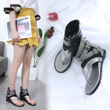 kamames Women's Slope Sandals Summer 2024 New High-Top Women's Shoes With Heightened Herringbone Toe Roman Shoes