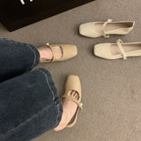 kamames kamames Head Mary Jane Shoes Women's Shoes 2024 Spring And Autumn New Thick With A Word With French Skirt Temperament Single Shoes