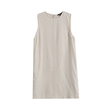 kamames Spring Style Casual Minimalist Elegant Sleeveless Dress