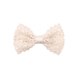 1Piece Sweet Lace Bowknot Hair Clips For Cute Girls White Black Handmade Safety Hairpins Boutique Barrette Kids Hair Accessories