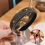 New Women Elegant Luxury Rhinestone Tassel Ponytail Hair Claws Lady Sweet Meatball Hair Clips Headband Fashion Hair Accessories