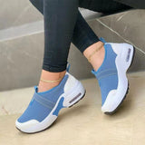 kamames Women's Shoes 2022 Zapatillas Mujer Fashion Mesh Casual Shoes Platform Wedge Sneakers Plus Size Flat Sports Zapatillas Sneakers