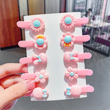 10PCS/Set New Girls Cute Cartoon Ice Cream Unicorn Hair Clips Kids Lovely Hairpins Headband Barrettes Fashion Hair Accessories