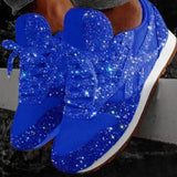 kamames kamames Casual Shoes Fall 2023 New Sequins With Breathable Rhinestone Thick Sole Student Large Size Women's Shoes