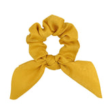 Korean Bow Long Ribbon Hair Scrunchie Chiffon Floral Print Sweet Elastic Hair Band Ponytail Hair Scarf Hair Tie Hair Accessories