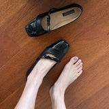 kamames Mary Jane Shoes Women's Shoes 2024 Spring And Autumn New Bowknot Square Head Shallow Mouth Soft Flat Sole Single Shoes