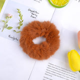 3.5 Inches New Winter Women Plush Scrunchie Girls Elastic Hair Bands Ponytail Holder Hair Rope Ties Headwear Hair Accessories