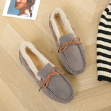 kamames Autumn And Winter New Retro Velvet Thickened Warm Student Flat Cotton Shoes With One Foot Shallow Bean Shoes
