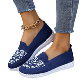 kamames Head, Low Heel, Flying Mesh Single Shoes, Women's Breathable Color Leopard Print Flat Soles Shoes