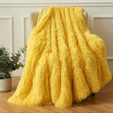 1pc Ultra-Soft Plush Shaggy Blanket - Cozy, Warm, Fluffy, and Furry Decorative Throw for Sofa and Bed - Thick, Comfy, and Luxurious Blanket for Snuggling Up