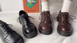 kamames Children 2024 Spring New College Style Jk Uniforms Korean Version Of Online Celebrity Thick-Soled British Leather Shoes
