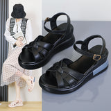 kamames kamames Thick-Soled Sandals Women's Summer 2023 New Muffin Shoes Fashionable High-Heel Large-Size Women's Shoes 4142