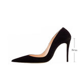 kamames Women Pumps for Wedding Shoes Pointed Toe Sexy High Heels Shoes 12 cm 10 cm Stilettos Red Black plus size 33-45 RM001 ROVICIYA
