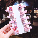 10PCS/Set New Girls Cute Cartoon Ice Cream Unicorn Hair Clips Kids Lovely Hairpins Headband Barrettes Fashion Hair Accessories