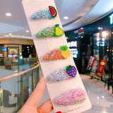 5/15 Pcs/Set Girls Cute Cartoon Animals Fruit 5 Cm Hairpins Children Lovely Hair Clips Barrettes Gift Kids Hair Accessories Gift