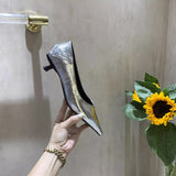 kamames kamames Heels Women Nude Small Heel Fine Heel Pointed French Gentle Match Skirt Low Heel Low Heel Shallow Mouth Four Seasons Single Shoes