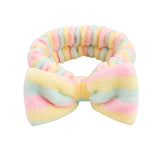 2021 New OMG Letter Coral Fleece Wash Face Bow Hairbands For Women Girls Headbands Headwear Hair Bands Turban Hair Accessories