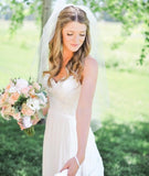 kamames One Layer Short Wedding Veil Cut Edge Tulle Cheap Bridal Veil With Comb Simple Ivory White Bride Veils Wedding Accessories