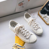 kamames New Female Summer New Student Korean Version of Harajuku Style Breathable All-match Sneakers Tide All White Canvas Shoes