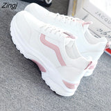 kamames Women Vulcanize Shoes Casual Fashion 2023 New Woman Comfortable Breathable White Flats Female Platform Sneakers Chaussure Femme