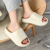 Summer Fashion Flat Thicken EVA Non-Slip Bathroom Flip Flops Platform Slippers Yeezis Slides Shoes for Women 2022 Beach Men Shoes