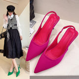 kamames kamames 2023 New Pointed Thin Heel Single Heel After Empty Head Sandal Muller Shoes