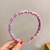 2021 New Women Girls Sweet Colorful Folds Bubble Simple Hairbands Sweet Headband Hair Hoops Hair Band Fashion Hair Accessories