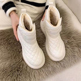 kamames Woman Shoes Non-Slip Snow Boots Women The Bottom Warm with Velvet Short Lattice Luxury Designer Booties platform shoes