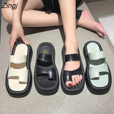 kamames New White Beige Green Platform Flip Flop Ladies Famous Designer Flip Flop Ladies Platform Sandals Slippers Beach Shoes
