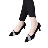 kamames kamames Shoes Women 2023 Autumn Fashion New Round Head Rhinestone Shallow Mouth Flat Shoes Comfortable Loafers Black Four Seasons Shoes
