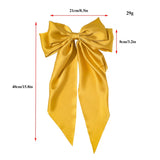 1PC New Fashion Bowknot Streamer Hairpin Woman Girls Satin Ribbon Barrette Bow Back Head Spring Clip Headwear Hair Accessories