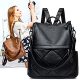 Women's Backpack  New Korean Style Trendy Women's Soft Leather Shoulder Multi-Purpose Shoulder Bag Simple Casual Travel Backpack