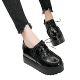 kamames The Spring And Autumn Of 2024, The New Korean Version Of High-Heeled Women's Shoes Increased Single Shoes, British Retro Thick-Soled Muffin Shoes.
