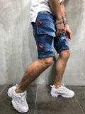 2025 2025 men's jeans new ripped slim-fitting men's pants New exclusive for Popularan station men's badge pants