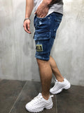 2025 2025 men's jeans new ripped slim-fitting men's pants New exclusive for Popularan station men's badge pants