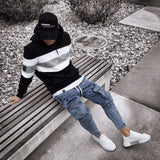 2025 2025 new slim-fitting denim men's trousers New spot 2025 men's elastic waist trousers