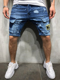 2025 2025 men's jeans new ripped slim-fitting men's pants New exclusive for Popularan station men's badge pants